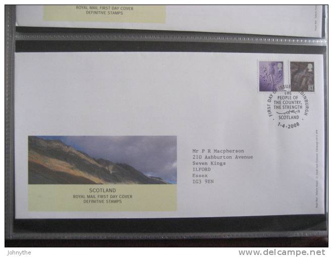 Great Britain 2008 Regional Definitives Scotland  Fdc - 2001-2010 Decimal Issues