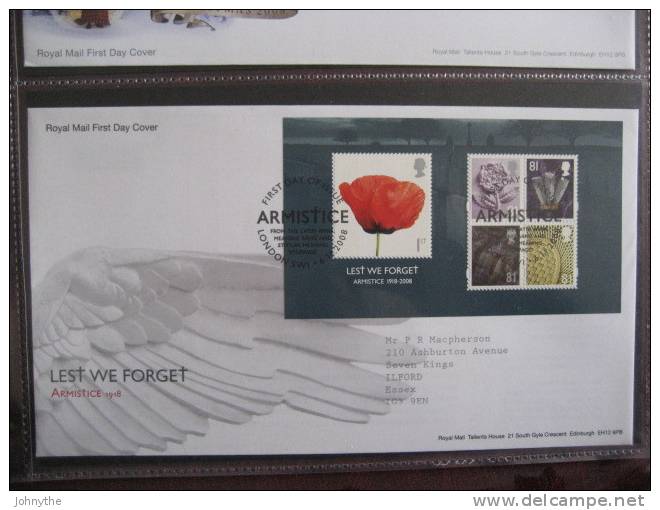 Great Britain 2008 Lest We Forget Fdc - 2001-2010 Decimal Issues