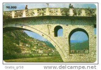 Albania - ALB-25, Berat Unesco Traditional Herritage Town, 100u, 1/99, 90,000ex, Used - Albania