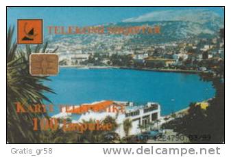 Albania - ALB-30, Town Around Bay, 100u, 3/99, 90,000ex, Used - Albanie