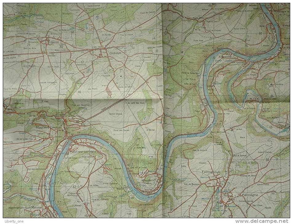 Belgie Stafkaart HASTIERE-LAVAUX - DINANT 53/7-8 - 1/25.000 ! - Europa