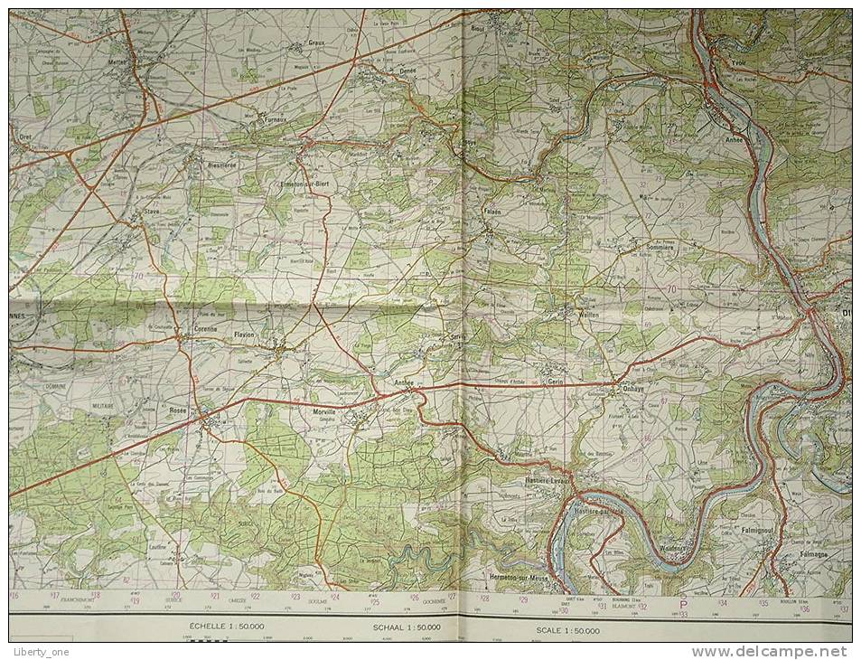 Belgie Stafkaart DINANT 53 - 1/50.000 ! - Europa