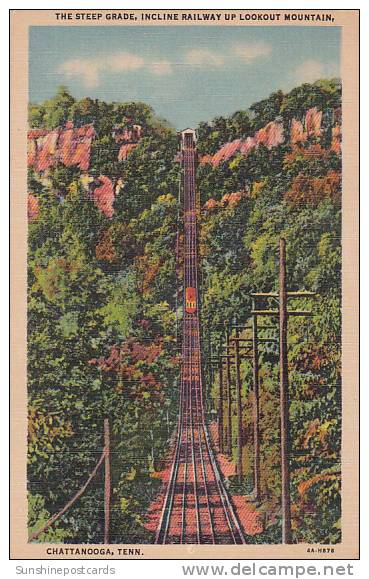 Tennessee Chattanooga The Steep Grade Incline Railway Up Lookout Mountain - Chattanooga