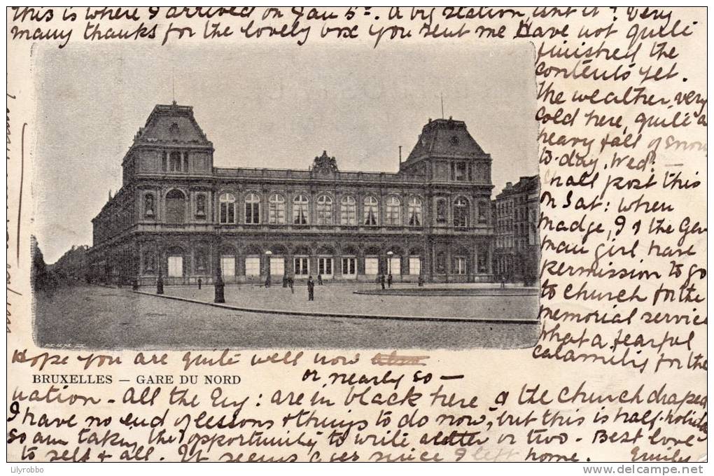 BRUSSELS - BRUXELLES GAre De Nore Vignette 1901 Postmark - Andere & Zonder Classificatie