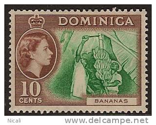 DOMINICA 1954 10c Bananas SG 150 HM NP244 - Dominica (...-1978)