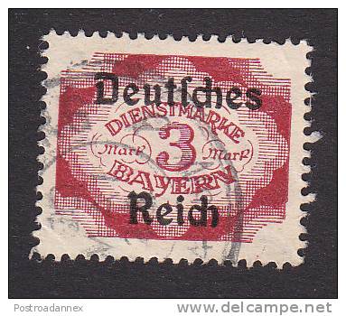 Bavaria, Scott #O68, Used, Official Overprinted, Issued 1920 - Andere & Zonder Classificatie