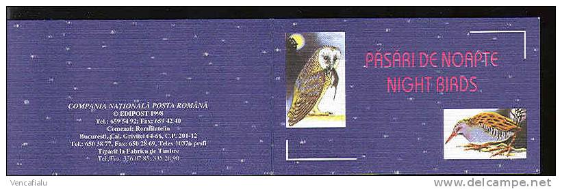 Romania 1998 - Night Birds,set Of 2 Booklet´s (BKL), MNH - Altri & Non Classificati