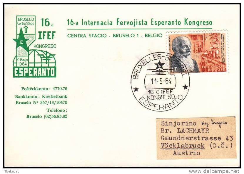 Austria 1964, Card "Esperanto Kongress" - Briefe U. Dokumente