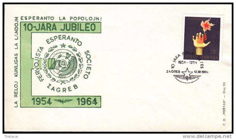 Yugoslavia 1964, Cover "Esperanto" - Briefe U. Dokumente