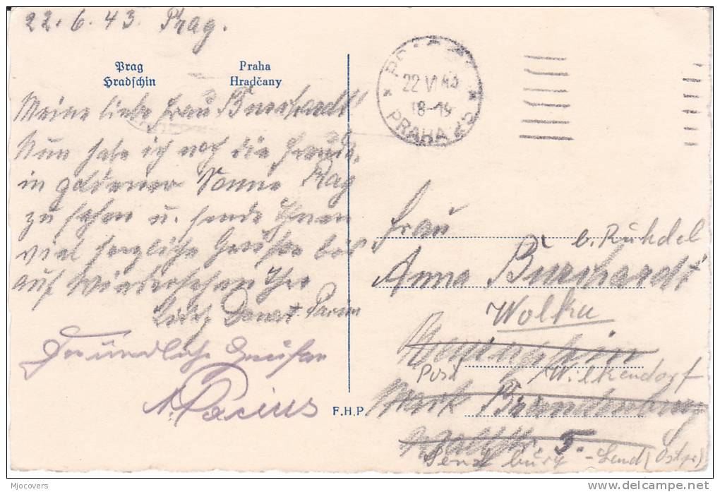 1943 CZECHOSLOVAKIA PRAGUE Postcard - Tsjechië