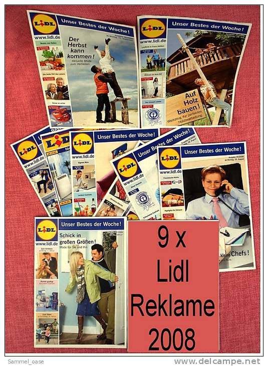 9 X Lidl Präsentiert  2008 Reklame Prospekte  - Insgesammt  Ca. 240 Seiten - Sonstige & Ohne Zuordnung