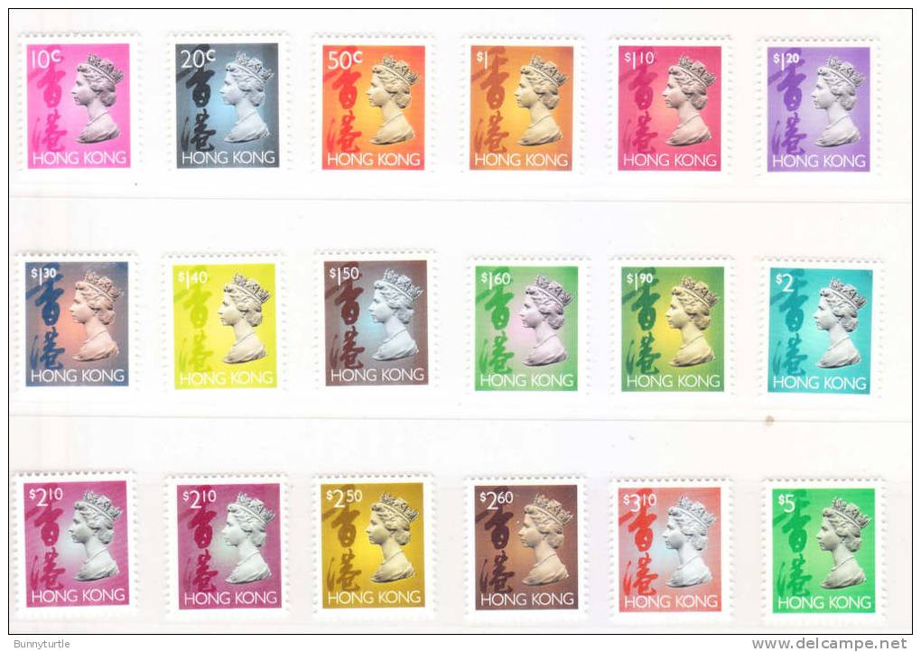 Hong Kong 1992-97 QE Def MNH - Ongebruikt