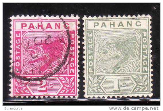 Malaya Pahang 1892-95 Tiger 2v Used - Pahang