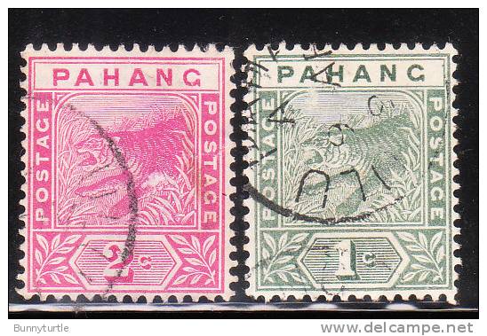 Malaya Pahang 1892-95 Tiger 2v Used - Pahang