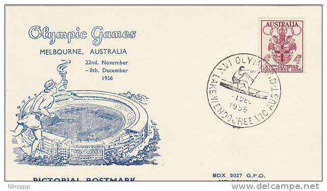 Australia 1956 Melbourne Olympic Games,Sculling,souvenir Card - Summer 1956: Melbourne