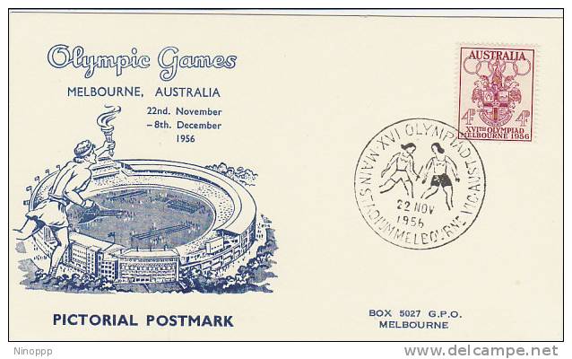 Australia 1956 Melbourne Olympic Games,Womens Relay, Souvenir Card - Sommer 1956: Melbourne