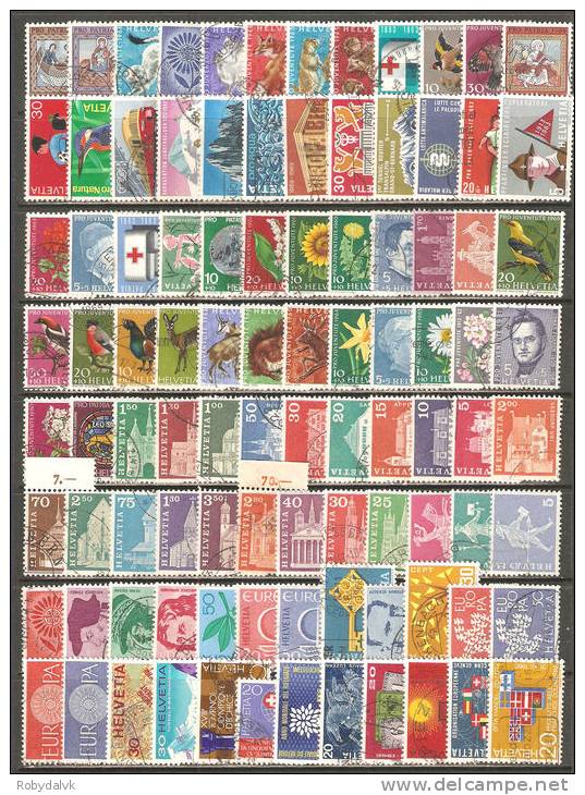 CHU69a - SVIZZERA - Lotto Francobolli Usati 1960/1969 - (o) - Collections