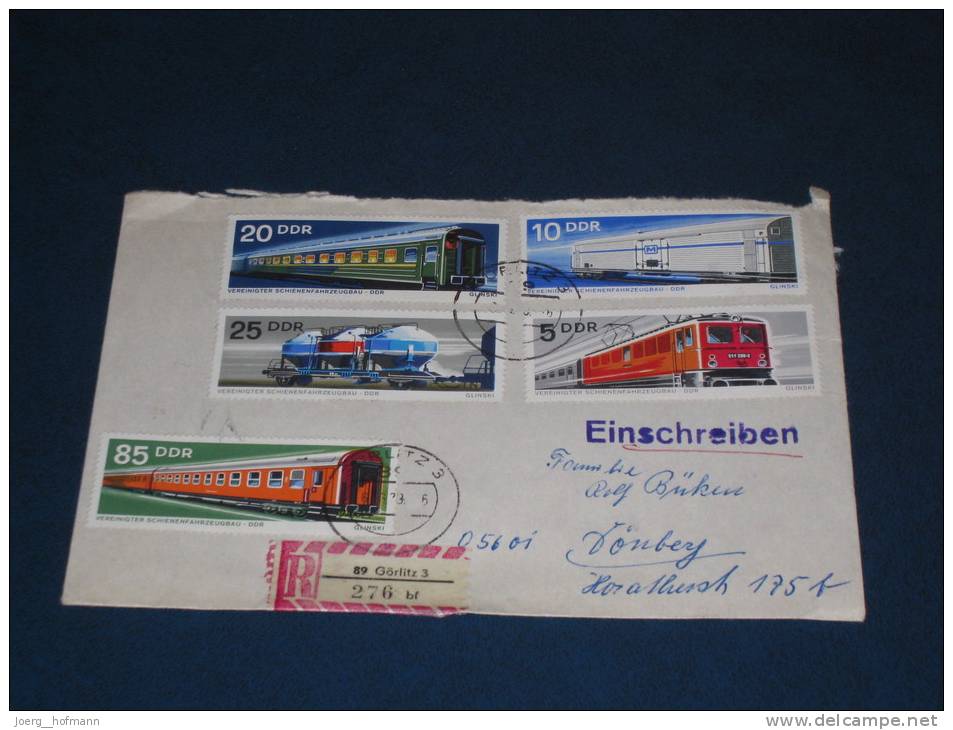 Brief Cover DDR Deutschland Recommande Einschreiben Görlitz - Dönberg 1973 Eisenbahn Zug Railway Train Lock E-Lock - Storia Postale
