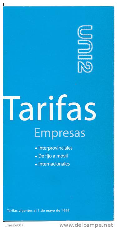 Tarifas Empresas Uni2 (Telefon) - 1. Mayo 1999 - Other & Unclassified