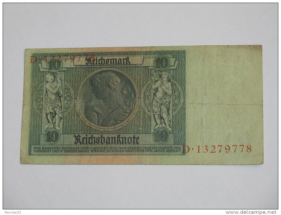 10  Reichsmark - Zehn Reichmark - 1929  Reichsbanknote - Germany - Allemagne - 10 Mark