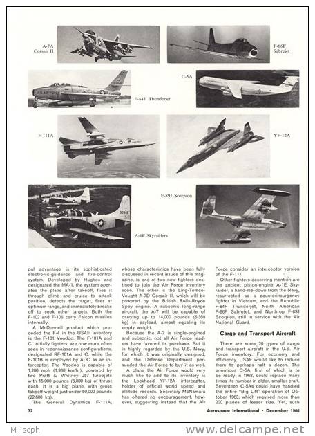 Magazine AEROSPACE INTERNATIONAL - DECEMBER 1966 -  Avions - Missiles - Publicités  (3250) - Luchtvaart