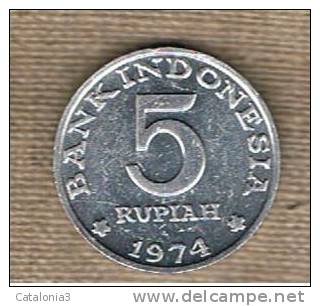 INDONESIA -  5 Rupias 1974  KM37 - Indonesia