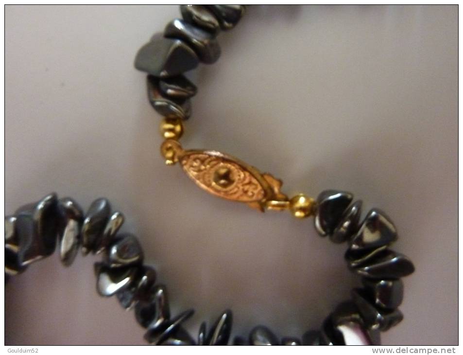 Collier En Pierres Noires - Collane/Catenine