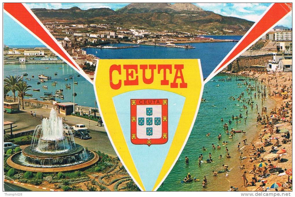 CEUTA - Bellezas De La Ciudad / Beautés De La Ville, Carte Multi-vues Belles Animations - Circulée En 1991 - 2 Scans - Ceuta