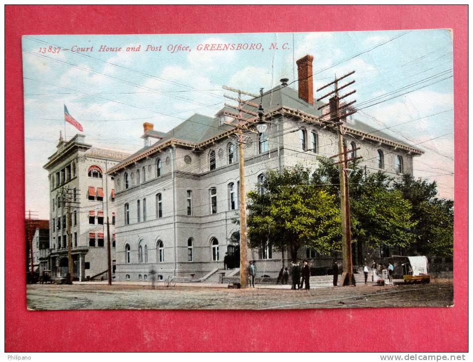 - North Carolina > Greensboro   Court House & Post Office Center Crease 1909 Cancel    Ref 909 - Greensboro