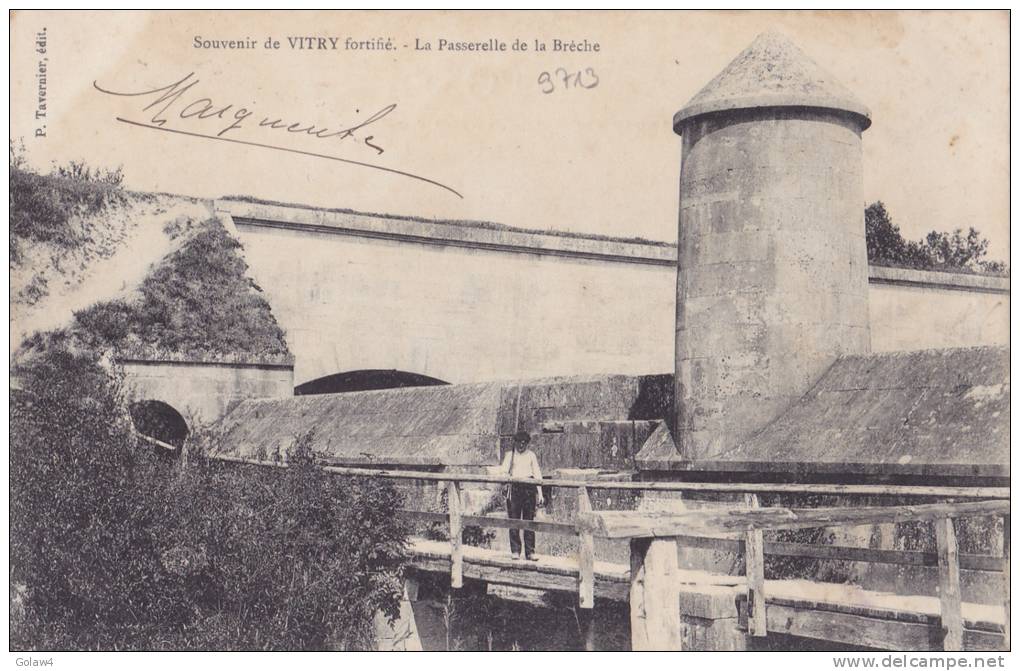 9713# SOUVENIR DE VITRY FORTIFIE LA PASSERELLE DE LA BRECHE MARNE - Vitry-la-Ville