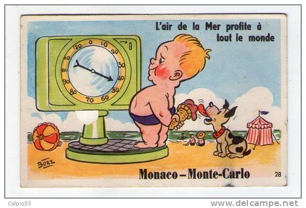 CP. MONACO-MONTE-CARLO . CARTE A SYSTEME 10 VUES . L'AIR DE LA MER PROFITE A TOUT LE MONDE . - Autres & Non Classés