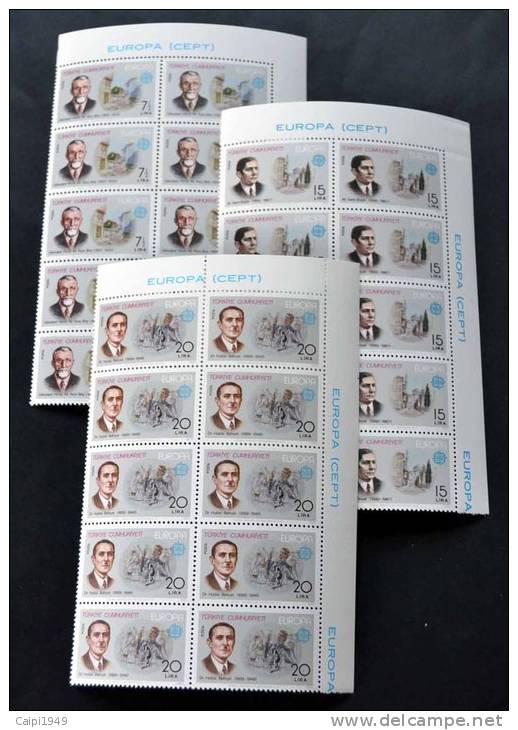 Persönlichkeiten 1980 In Postfrischen Eckrand-10er-Blocks Oben Rechts. - Unused Stamps