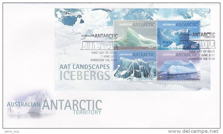 AAT 2011 Landscapes Icebergs MS  FDC - Other & Unclassified