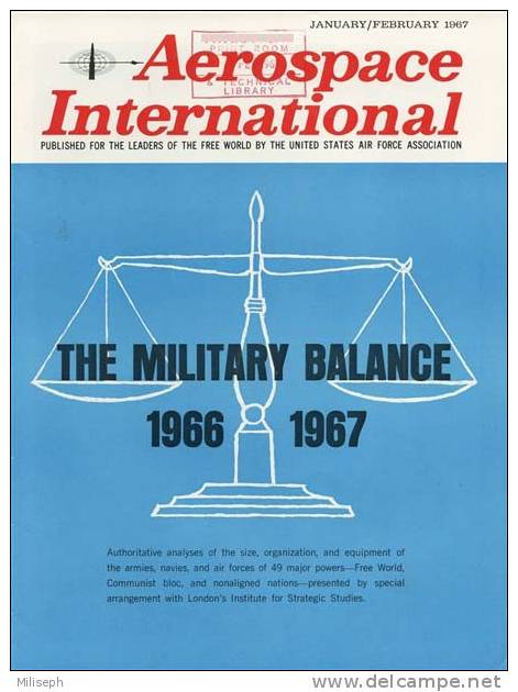 Magazine AEROSPACE INTERNATIONAL - JANUARY / FEBRUARY 1967 -  Avions - Missiles - Bâteaux  -  Publicités  (3251) - Fliegerei