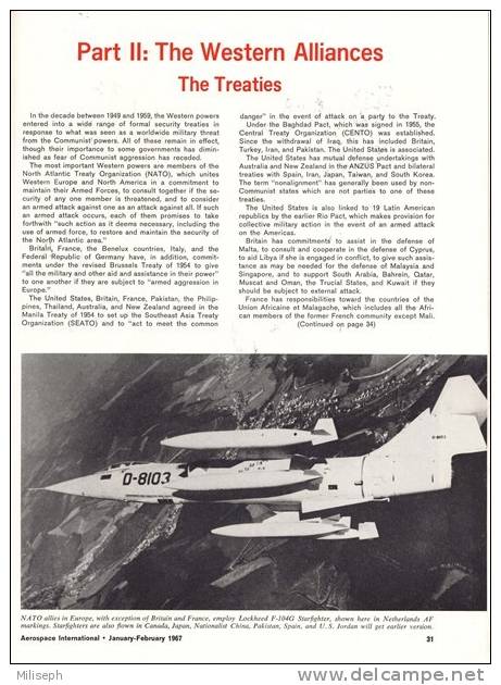 Magazine AEROSPACE INTERNATIONAL - JANUARY / FEBRUARY 1967 -  Avions - Missiles - Bâteaux  -  Publicités  (3251) - Aviation
