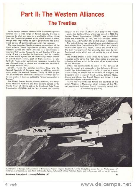 Magazine AEROSPACE INTERNATIONAL - JANUARY / FEBRUARY 1967 -  Avions - Missiles - Bâteaux  -  Publicités  (3251) - Luchtvaart