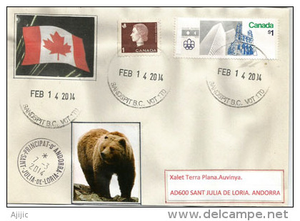 Lettre Postée Au Village De Sandspit. Moresby Island. Archipel De Queen Carlotte. Canada (photos Recto-verso) - Commemorative Covers