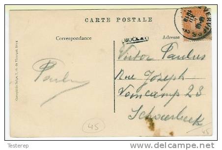 Griffe HOCKAI Sur Cp De Verviers 1913 Vers Schaerbeek   Cfr Scan Tp - Langstempel