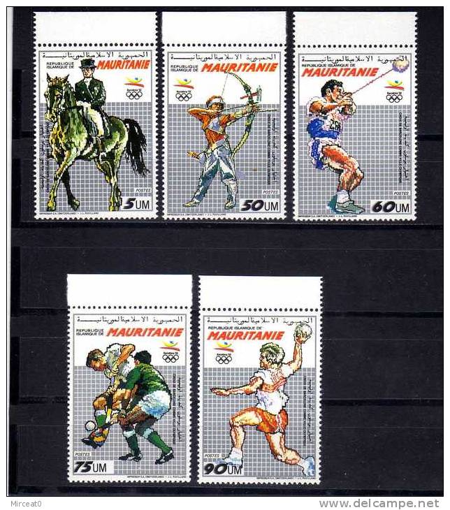 MAURITANIE /MAURITANIA  1992   MNH  -  " JEUX  OLYMPIQUES  BARCELONA ´92  "  -   5  VAL - Mauritanie (1960-...)