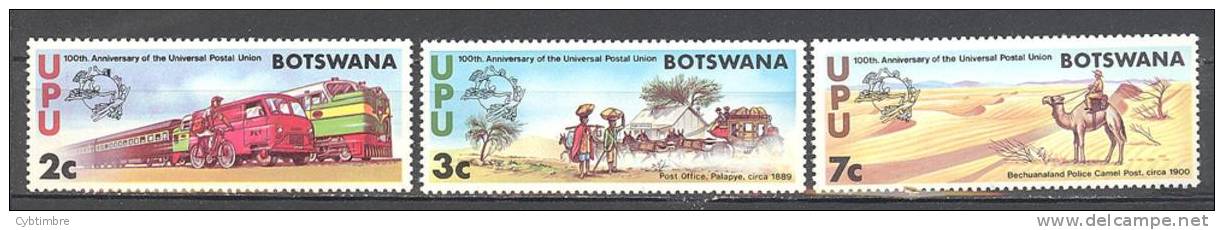 Botswana: Yvert N° 262/4**; MNH; UPU ; Train; Camion; Attelage; Avion; Lettre; 3 Valeurs LIQUIDATION!!! A PROFITER!!! - Botswana (1966-...)