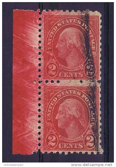 USA 1908/09  Yv 168 Sheetmargin With Color Misprint. - Gebruikt