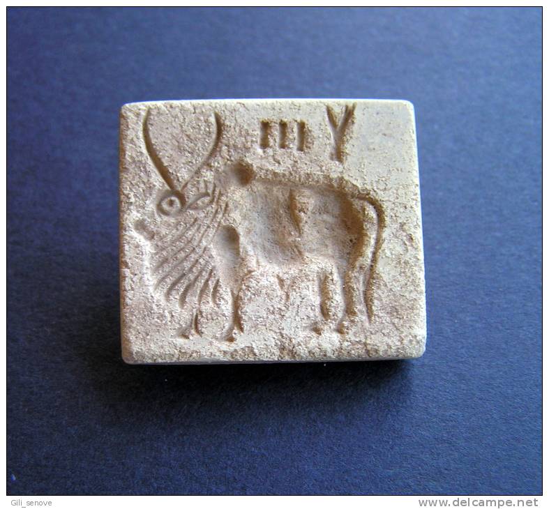 STEATITE SEAL /INDUS VALLEY C. 2500 B.C. - Archeologia