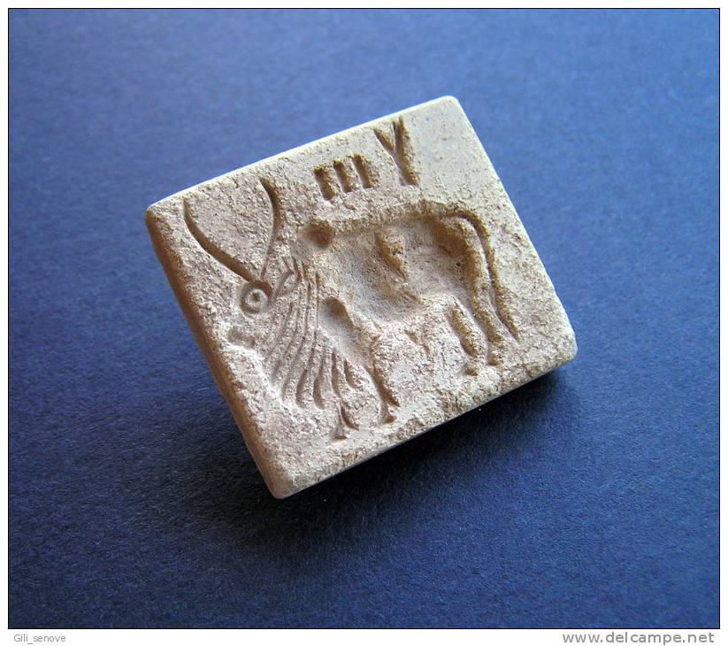 STEATITE SEAL /INDUS VALLEY C. 2500 B.C. - Archeologia