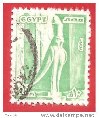 EGITTO - EGYPT - USATO - 1978 - DEFINITIVA - Statue Of Horus -  10 Egyptian Malleem - Michel EG 744 - Gebruikt