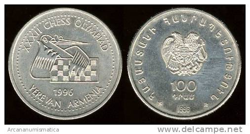 ARMENIA  100 DRAMS 1.996  1996  CU-NI  UNC S/C KM#69 "CHESS OLYMPIAD"   DL-7221 - Arménie