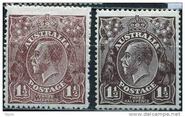 AUSTRALIA  - GEORGE  V  - Perf. 14  - Wz.5 - A + B - 1919 - Ungebraucht