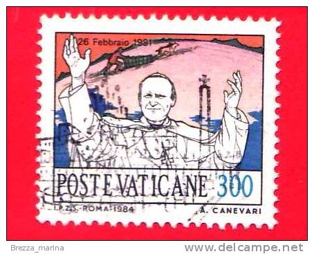 VATICANO - 1984 - Usato - Viaggi Di Giovanni Paolo II Nel 1981-82 - 300 L. • Anchorage In Terra Polare - Used Stamps