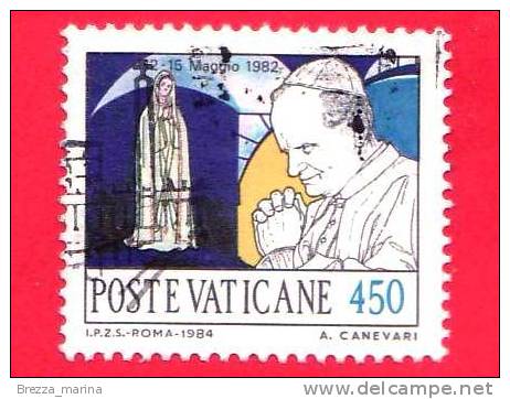 VATICANO - 1984 - Usato - Viaggi Di Giovanni Paolo II Nel 1981-82 - 450 L. • Portogallo - Used Stamps