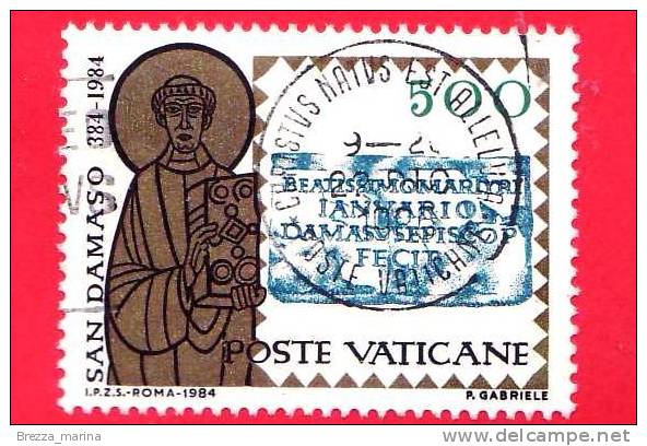 VATICANO - 1984 - Usato - 16º Centenario Della Morte Di San Damaso Papa - 500 L. • S.Damaso Ed Epigrafe - Used Stamps