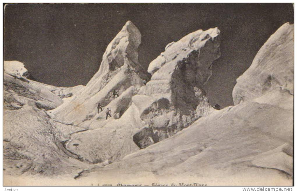 France-Carte Postale 1910-Chamonix-Seracs Du Mont Blanc(escalade;mountain Climbing;Bergsteigen)-2/scans - Climbing